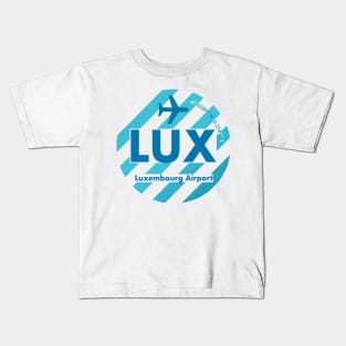 LUX Luxembourg Airport round sticker Kids T-Shirt